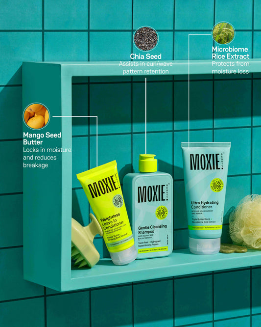 Just-The-Essentials Wavy Trio featuring shampoo, conditioner and weightless leave-in for wavy hair