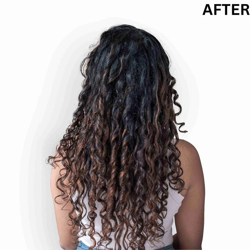 Hair appearance after using Moxie hair care products showing smoother, healthier-looking hair