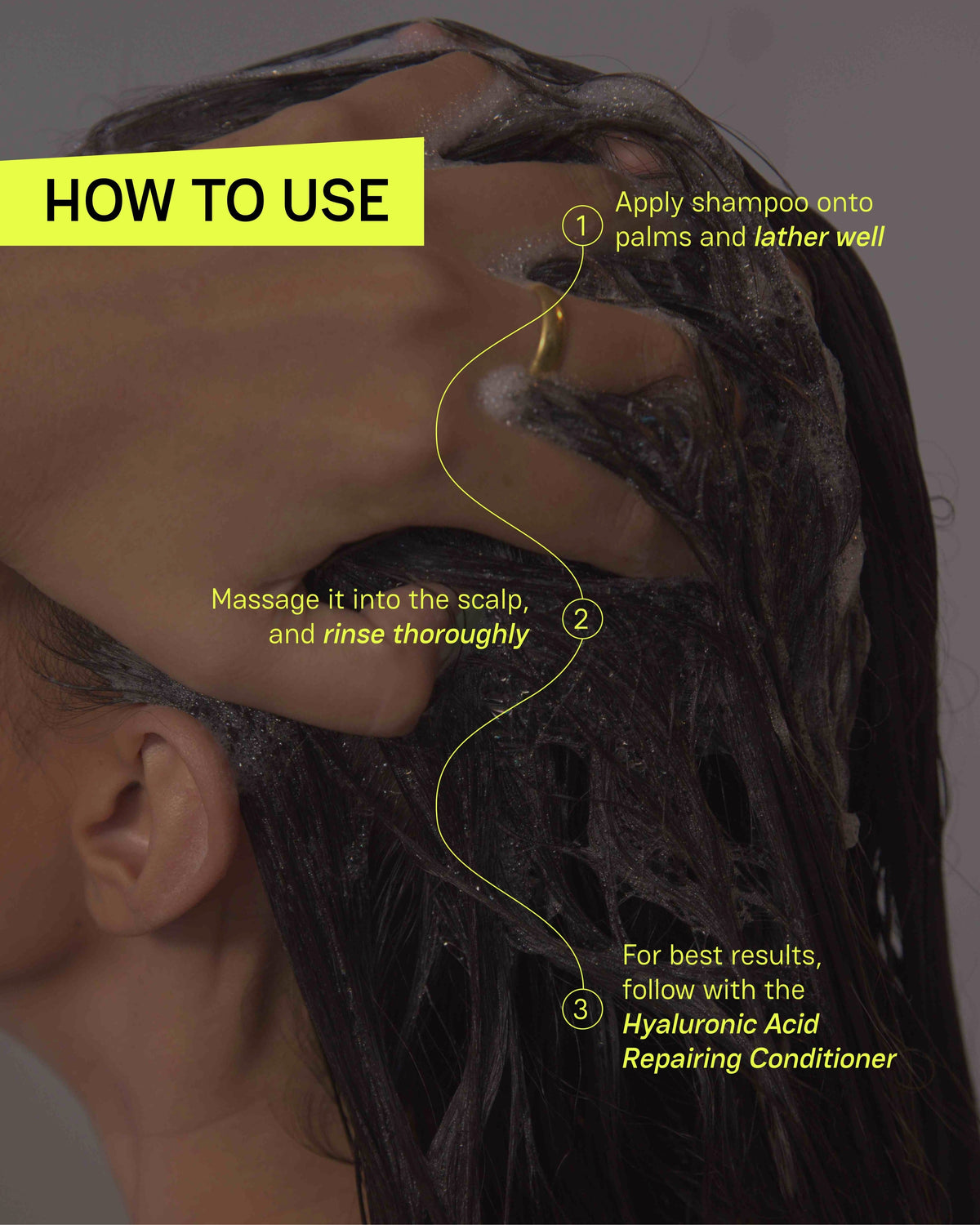 How to use Moxie Beauty Hyaluronic Acid Repairing Shampoo for best results