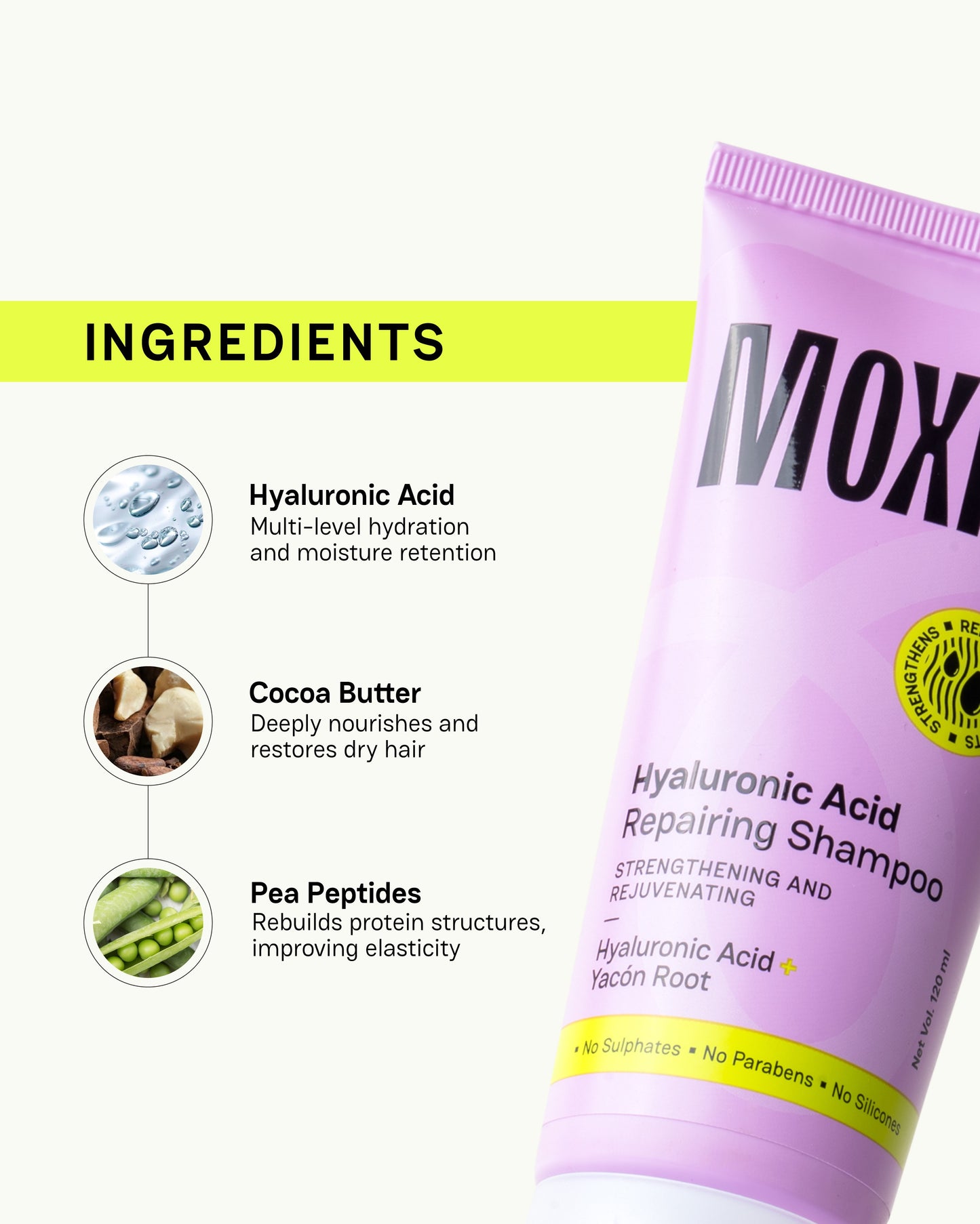 Moxie Beauty HydroRepair Travel Wash Duo key ingredients for hair repair