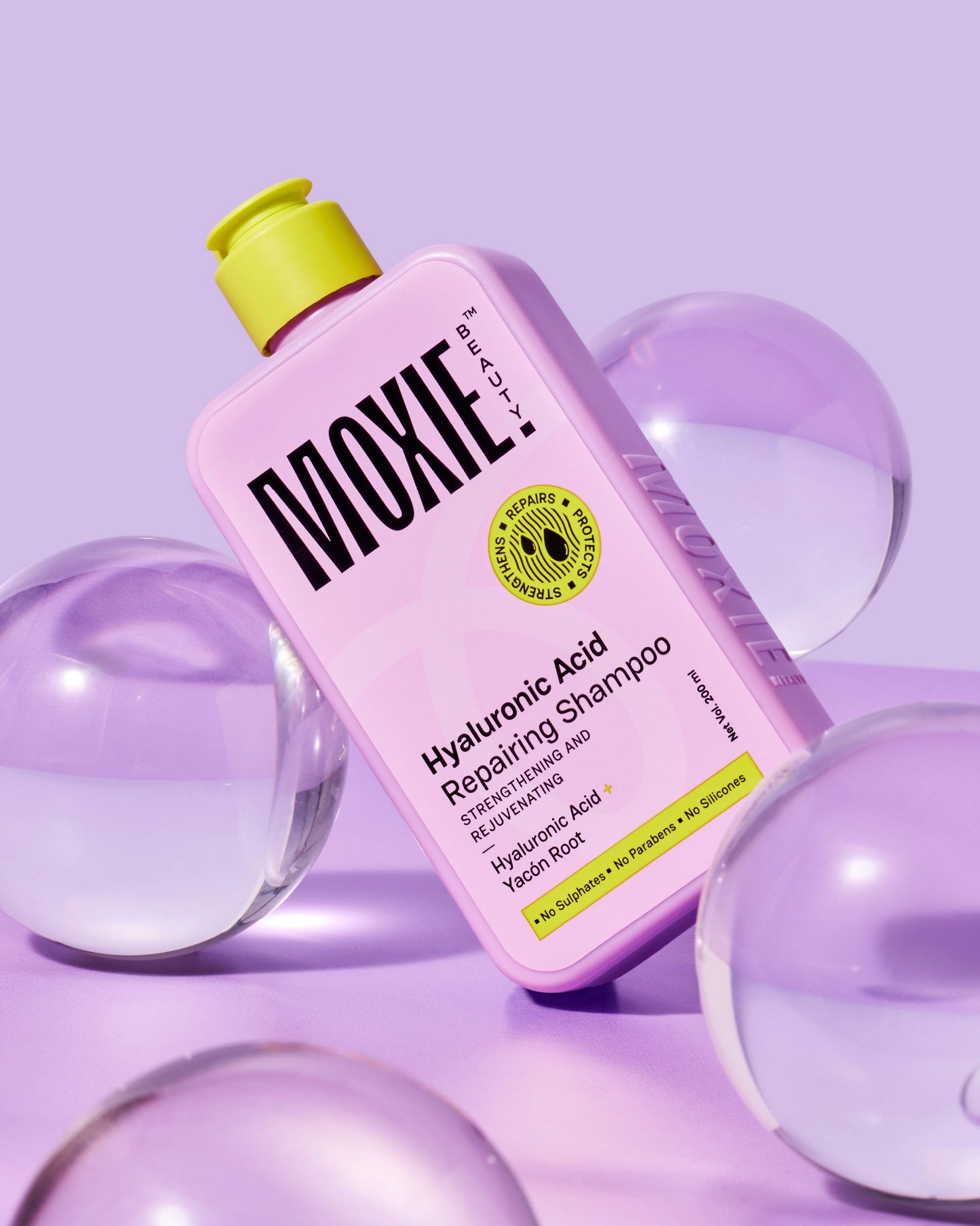 Moxie Beauty Hyaluronic Acid Repairing Shampoo for damaged hair repair