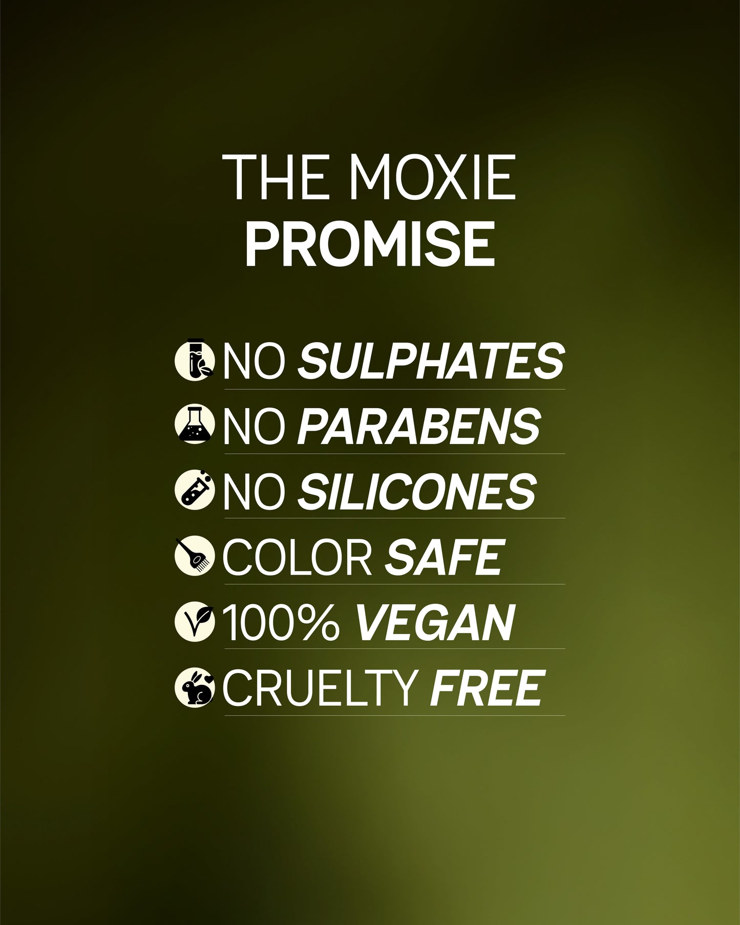 Moxie Beauty promise for Power Champi Routine hair oil quality and results