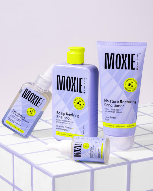 Moxie Beauty Scalp SOS Routine dandruff treatment combo for healthy scalp