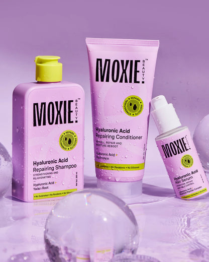 Moxie The HydroRepair Routine Kit Complete Hydrating & Repair Hair Care Bundle for Curly Hair