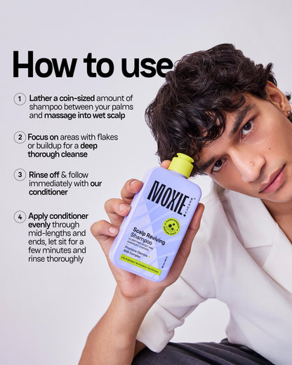 
Moxie Scalp SOS Wash Duo How to Use Step-by-Step Scalp Care Routine for Healthy Flake-Free Hair