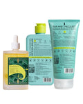 Moxie Beauty Power Champi Routine hair oil combo back product photo with ingredients