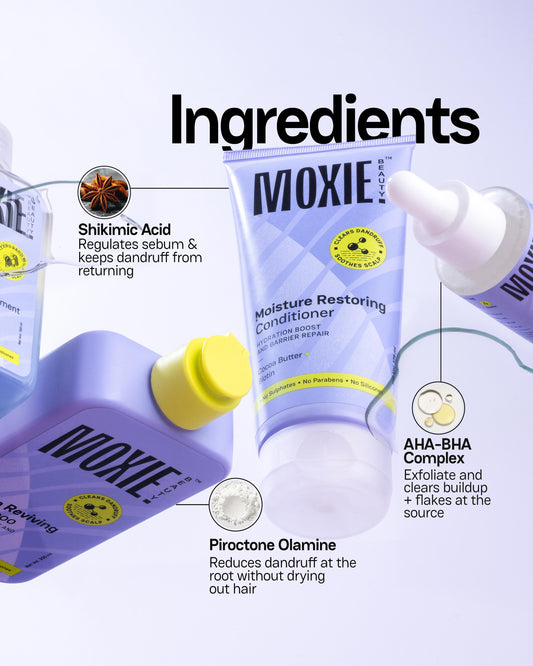Moxie Beauty Scalp SOS Routine dandruff treatment combo for healthy scalp