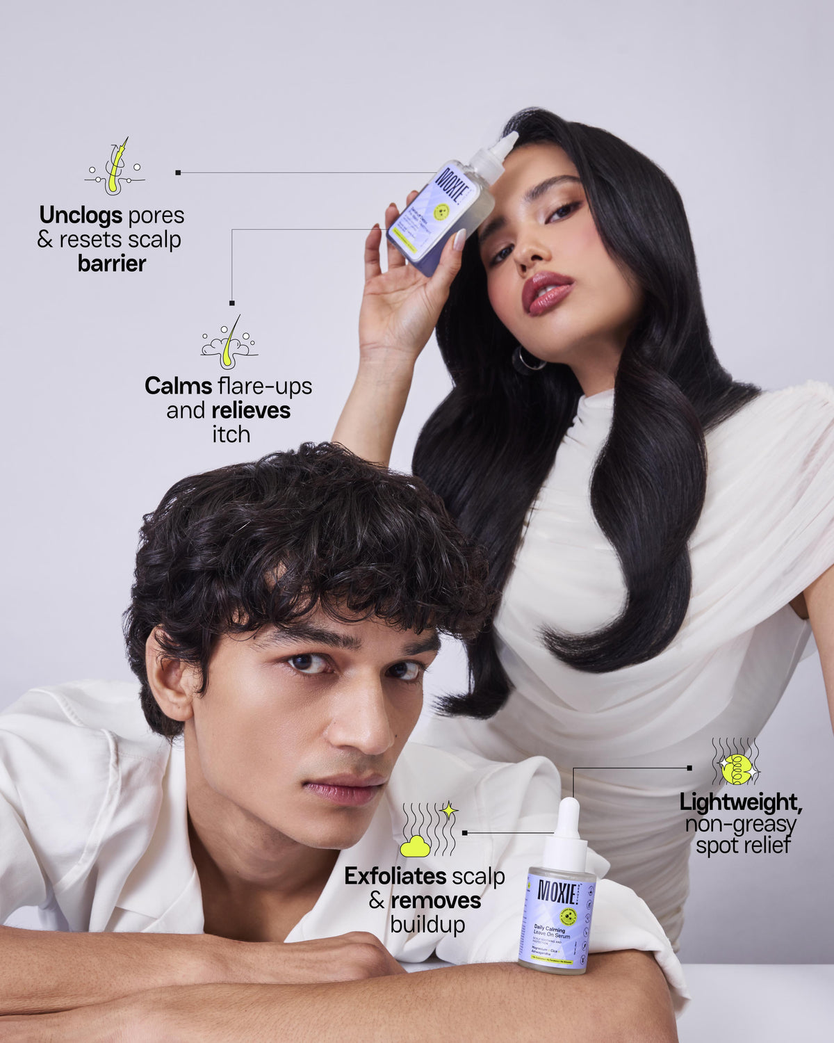 Moxie Beauty Scalp Treatment Serum Duo benefits for healthy dandruff free scalp