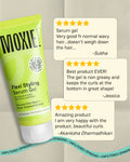 Customer reviews sharing experiences with Flexi Styling Serum Gel for wavy and curly hair