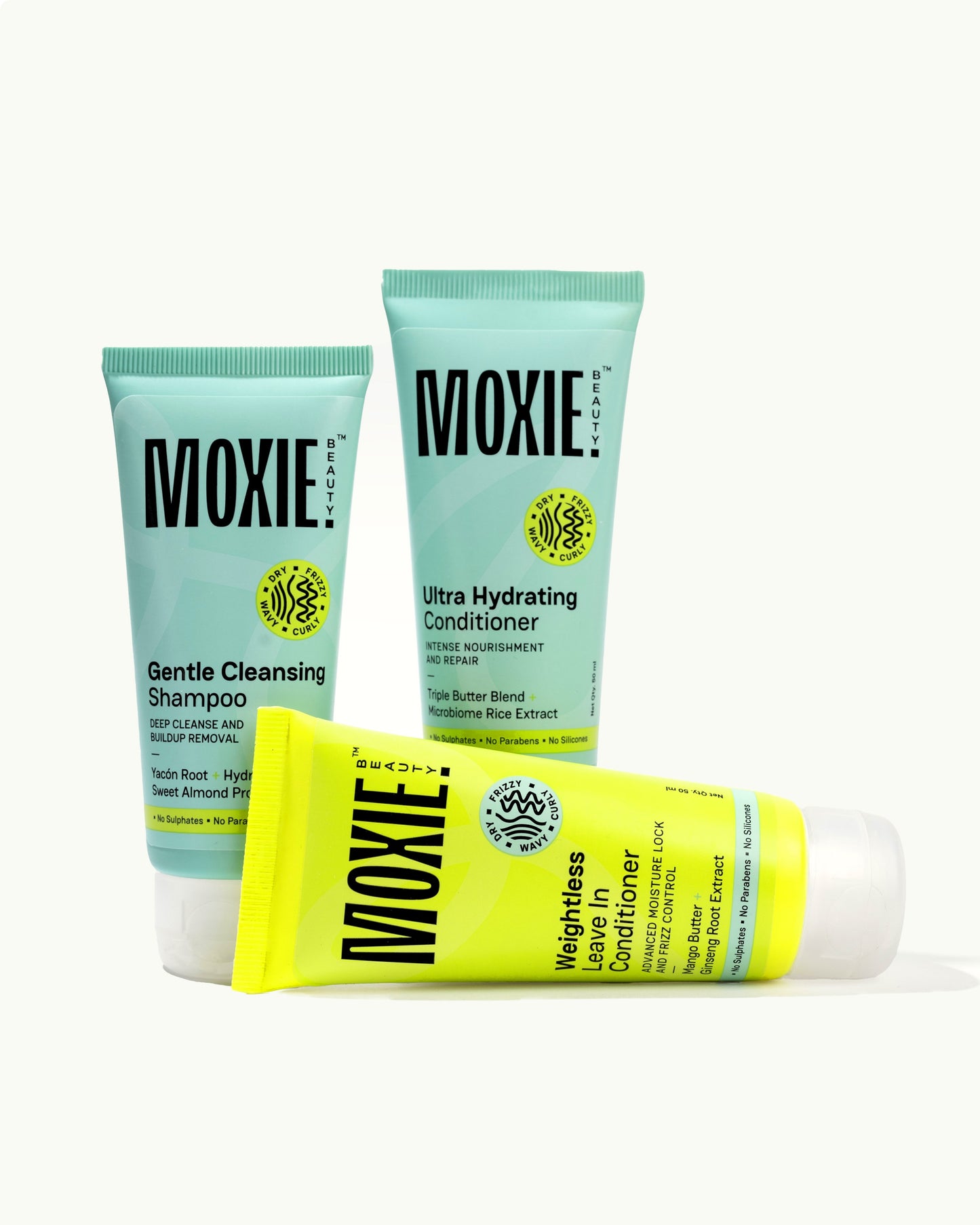 Wavy Essentials Trio travel size with shampoo, conditioner and leave-in for soft, bouncy waves