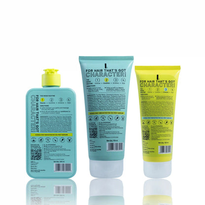 Wavy Trio Set featuring shampoo, conditioner and weightless leave-in for soft wavy hair